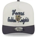 casquette-courbee-beige-et-grise-snapback-9fifty-a-frame-chainstitch-vegas-golden-knights-nhl-new-era