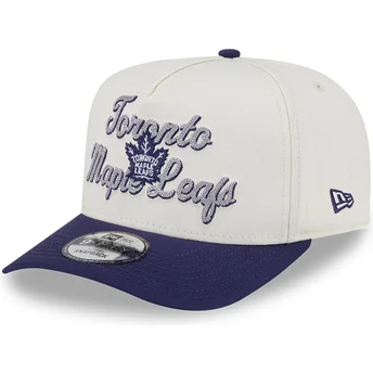 Beżowo-fioletowa czapka z daszkiem snapback 9FIFTY A Frame Chainstitch Toronto Maple Leafs NHL od New Era