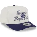 bezowo-fioletowa-czapka-z-daszkiem-snapback-9fifty-a-frame-chainstitch-toronto-maple-leafs-nhl-od-new-era