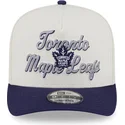 bezowo-fioletowa-czapka-z-daszkiem-snapback-9fifty-a-frame-chainstitch-toronto-maple-leafs-nhl-od-new-era