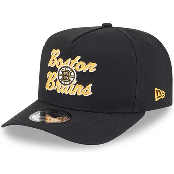 Schwarze gebogene Snapback-Kappe 9FIFTY A Frame Chainstitch der Boston Bruins NHL von New Era