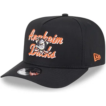Casquette courbée noire snapback 9FIFTY A Frame Chainstitch Anaheim Ducks NHL New Era