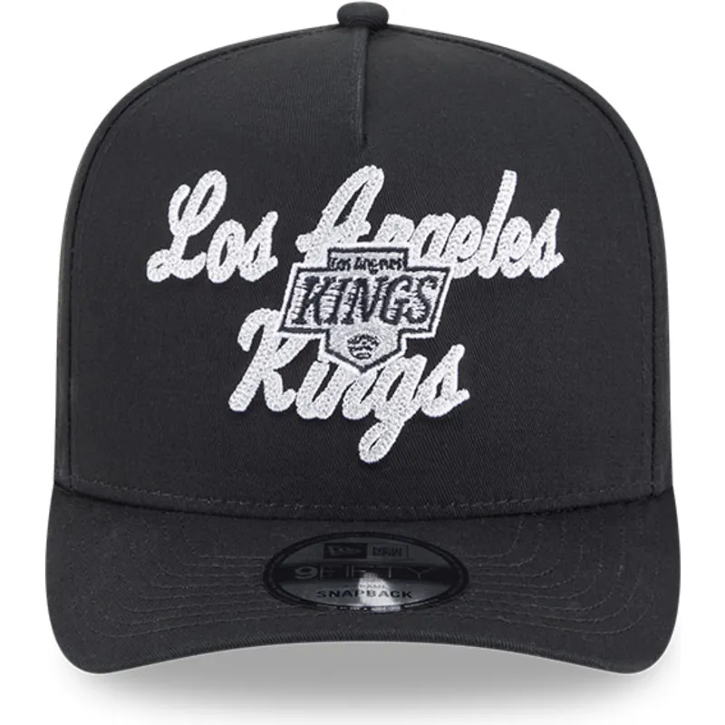 svart-kurvad-snapback-keps-9fifty-a-frame-chainstitch-fran-los-angeles-kings-nhl-av-new-era