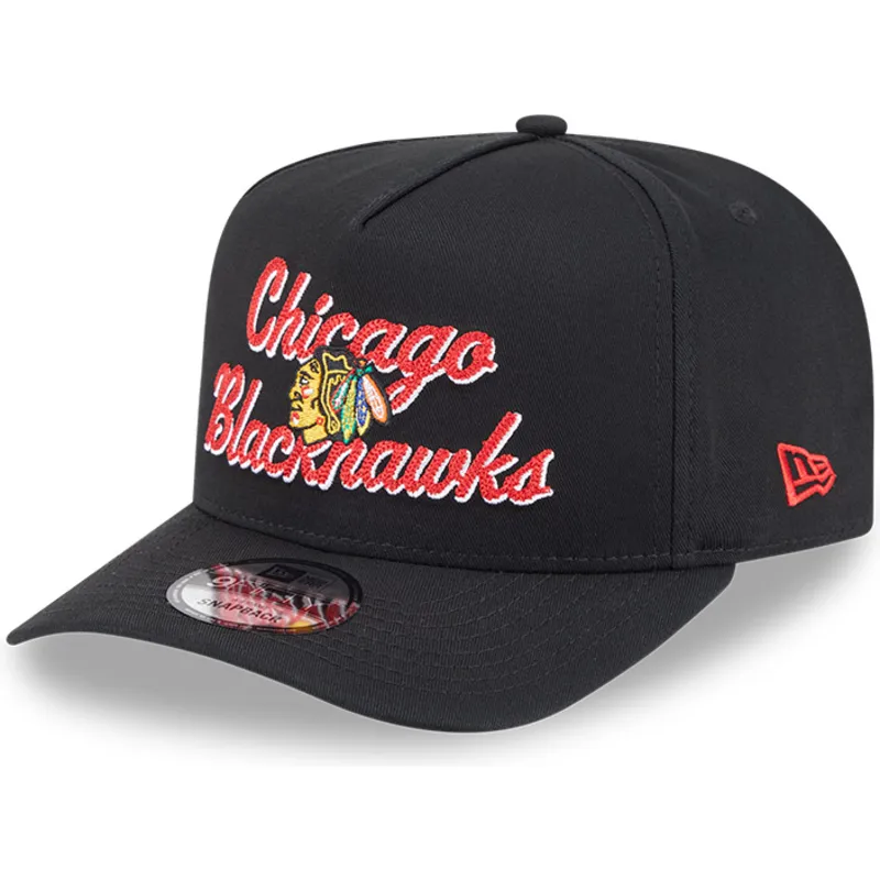 svart-kurvad-snapback-keps-9fifty-a-frame-chainstitch-fran-chicago-blackhawks-nhl-av-new-era