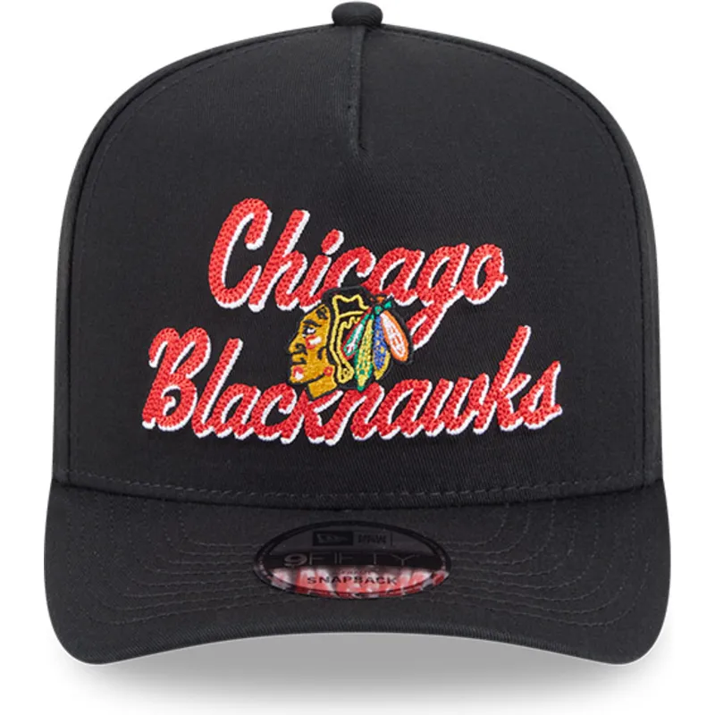 svart-kurvad-snapback-keps-9fifty-a-frame-chainstitch-fran-chicago-blackhawks-nhl-av-new-era