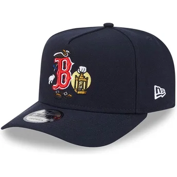 Mörkblå kurvad snapbackkeps 9FIFTY A Frame Cartoon Boston Red Sox MLB från New Era