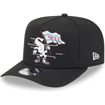 Casquette courbée noire snapback 9FIFTY A Frame Cartoon Chicago White Sox MLB New Era