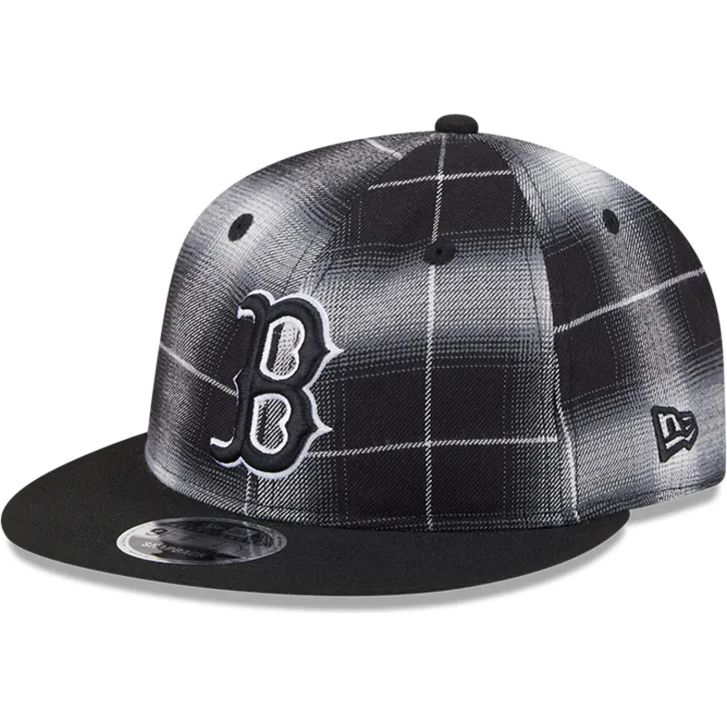 schwarze-snapback-kappe-9fifty-retro-crown-plaid-der-boston-red-sox-mlb-von-new-era