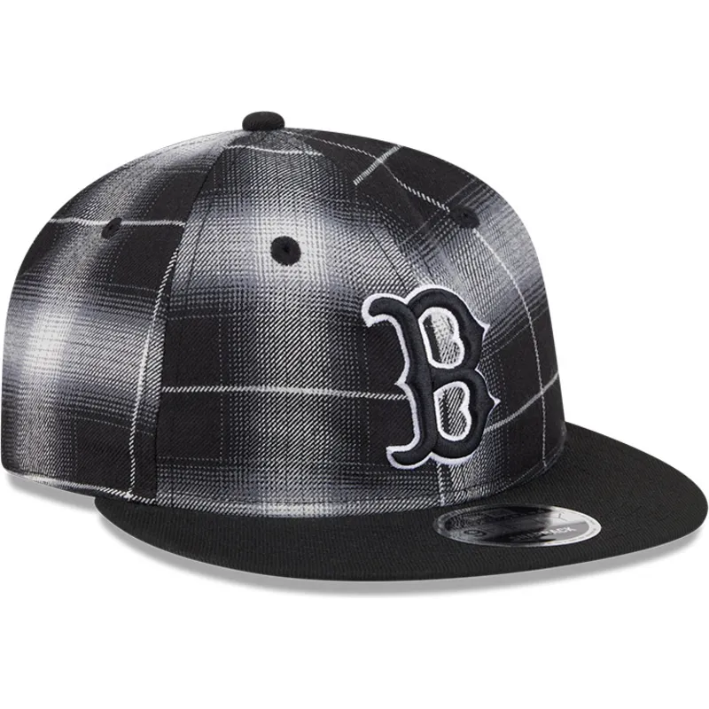 schwarze-snapback-kappe-9fifty-retro-crown-plaid-der-boston-red-sox-mlb-von-new-era