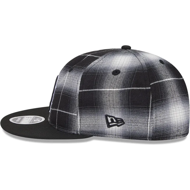 schwarze-flache-snapback-kappe-9fifty-retro-crown-plaid-der-boston-red-sox-mlb-von-new-era