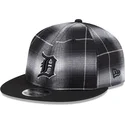 new-era-flat-brim-9fifty-retro-crown-plaid-detroit-tigers-mlb-black-snapback-cap