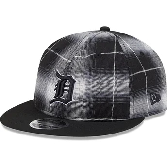 New Era Flat Brim 9FIFTY Retro Crown Plaid Detroit Tigers MLB Black Snapback Cap