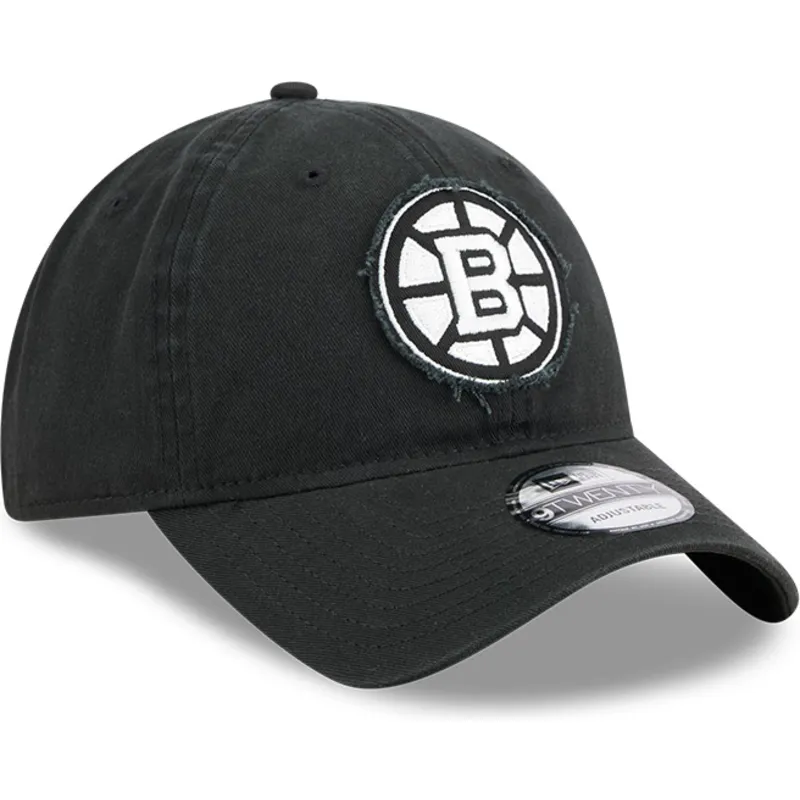 czarna-regulowana-czapka-z-zakrzywionym-daszkiem-9twenty-stamp-boston-bruins-nhl-new-era