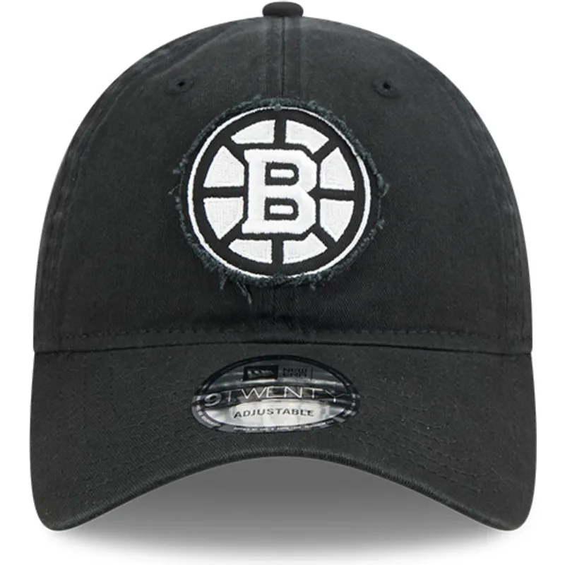 czarna-regulowana-czapka-z-zakrzywionym-daszkiem-9twenty-stamp-boston-bruins-nhl-new-era
