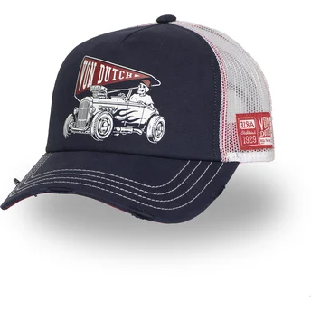 Casquette trucker bleue marine et blanche CREW26 Von Dutch
