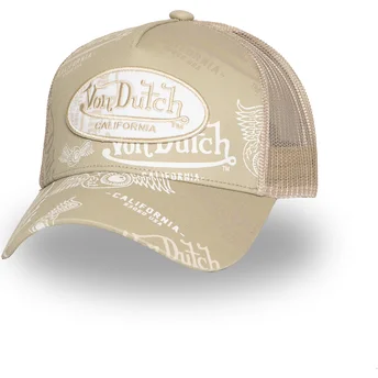 Casquette trucker beige CAFE05 Von Dutch