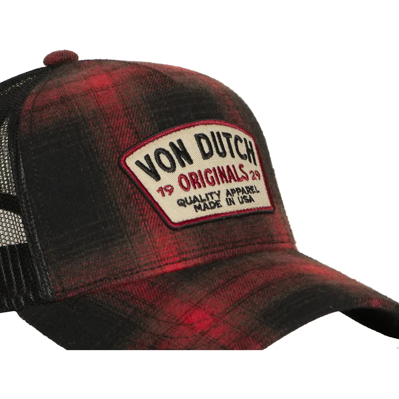 von-dutch-car05-rote-und-schwarze-trucker-mutze