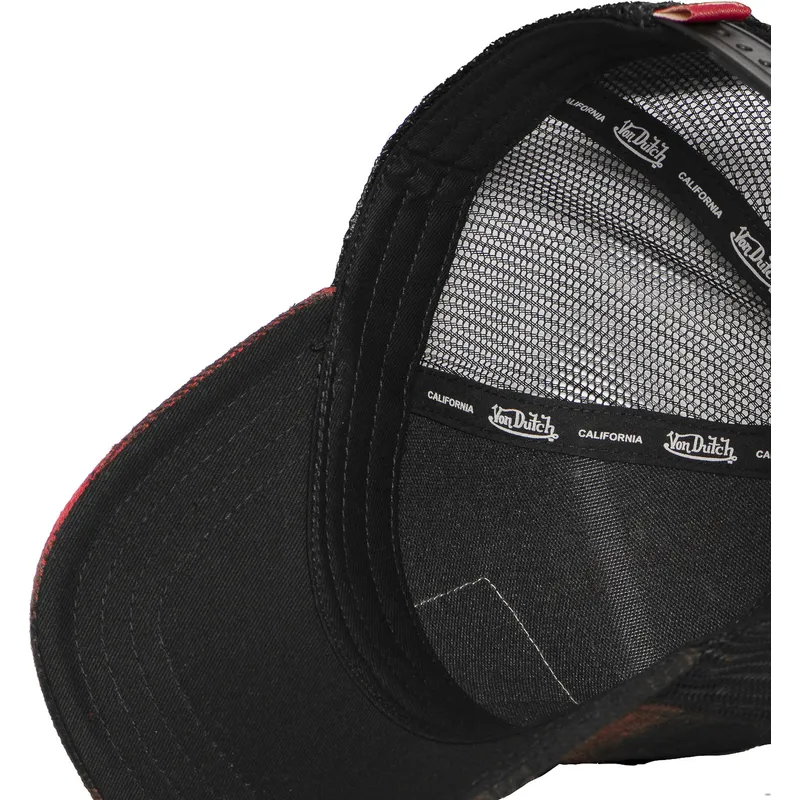 von-dutch-car05-rote-und-schwarze-trucker-mutze
