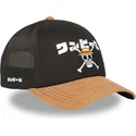 capslab-svart-och-brun-truckerkeps-straw-hat-pirates-op6-one-one-piece