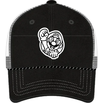 Schwarze Trucker-Kappe Mario SMB2 NIG Super Mario Bros. von Capslab