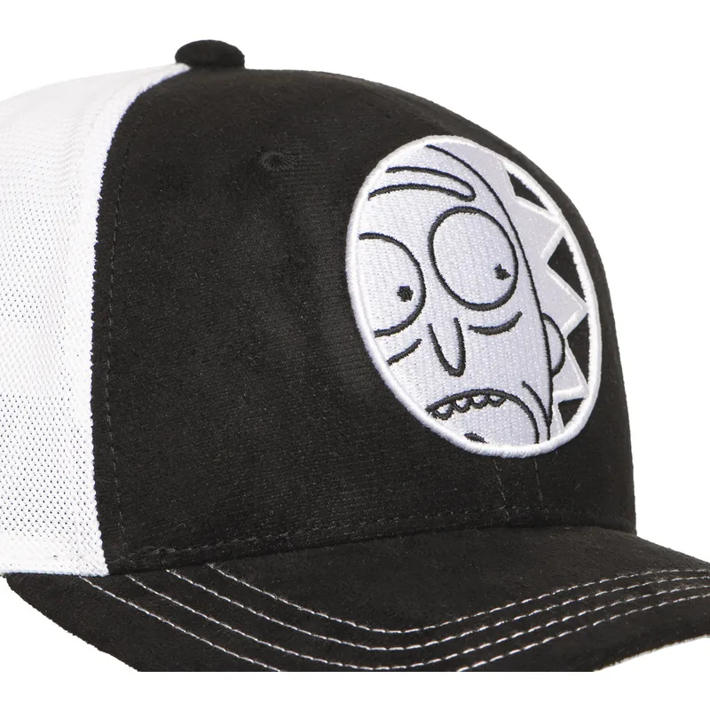 schwarze-und-weisse-trucker-kappe-rick-sanchez-rem6-glo-rick-und-morty-von-capslab