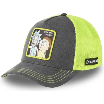 Graue und gelbe Trucker-Kappe Rick und Morty REM6 LOO von Capslab