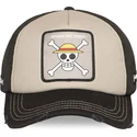 gorra-trucker-beige-und-schwarz-straw-hat-pirates-op6-str-one-piece-von-capslab