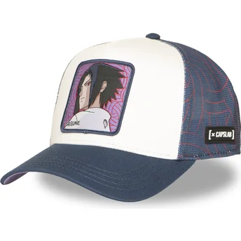 Czapka trucker biała i niebieska Sasuke Uchiha NS5 SAS Naruto od Capslab