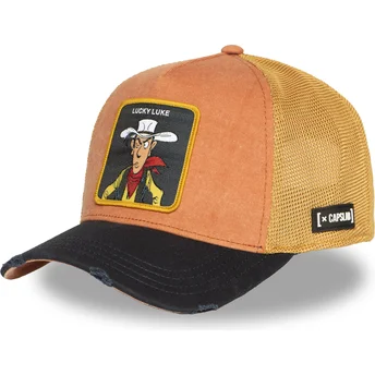 Gorra trucker naranja y negra Lucky Luke LCK2 LOB de Capslab