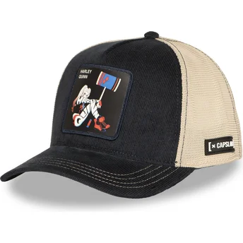 Gorra trucker negra y beige Harley Quinn DC10 HAR DC Comics de Capslab
