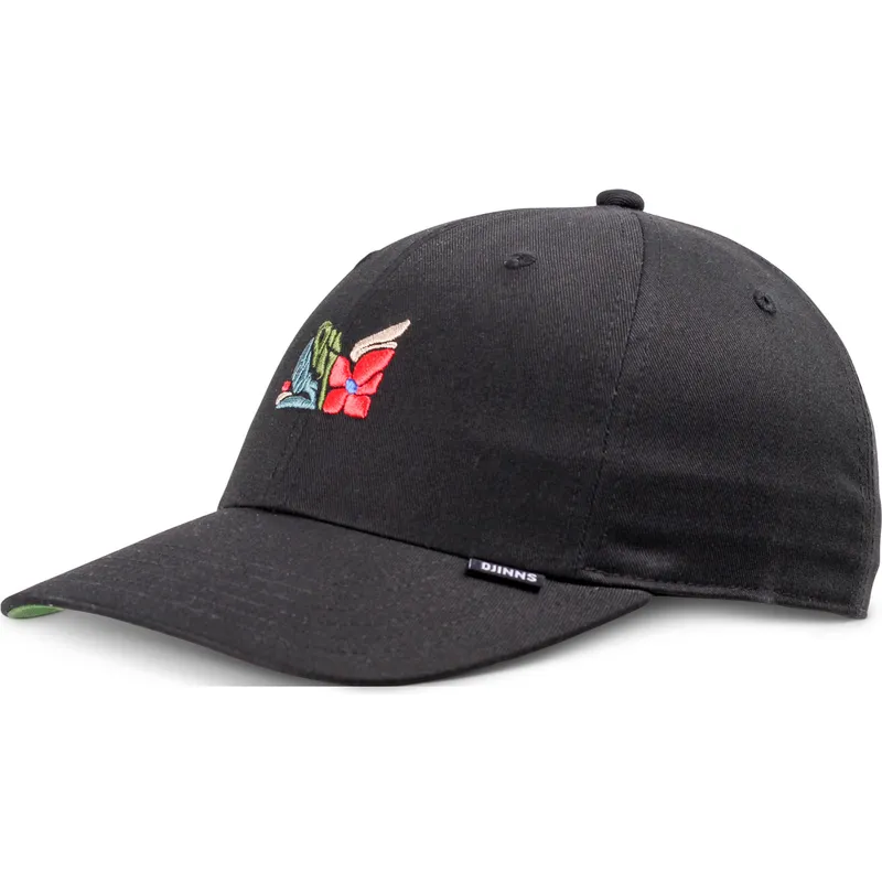 czapka-z-daszkiem-czarna-regulowana-m-flowers-od-djinns