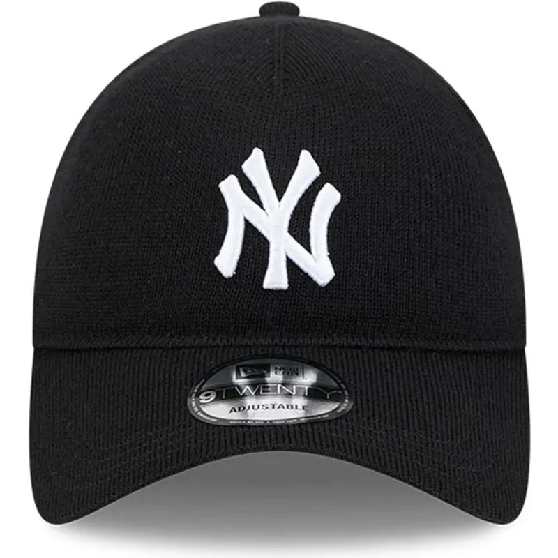 schwarze-verstellbare-9twenty-kappe-aus-merinowolle-der-new-york-yankees-mlb-von-new-era