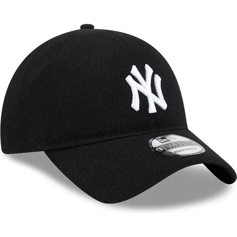schwarze-verstellbare-9twenty-kappe-aus-merinowolle-der-new-york-yankees-mlb-von-new-era