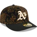 oakland-athletics-mlb-new-era-svart-justerbar-59fifty-low-profile-floral-cord-three-looms-tryckt-manchester-keps