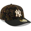 svart-bojd-keps-justerbar-59fifty-low-profile-floral-cord-three-looms-printed-corduroy-fran-new-york-yankees-mlb-av-new-era