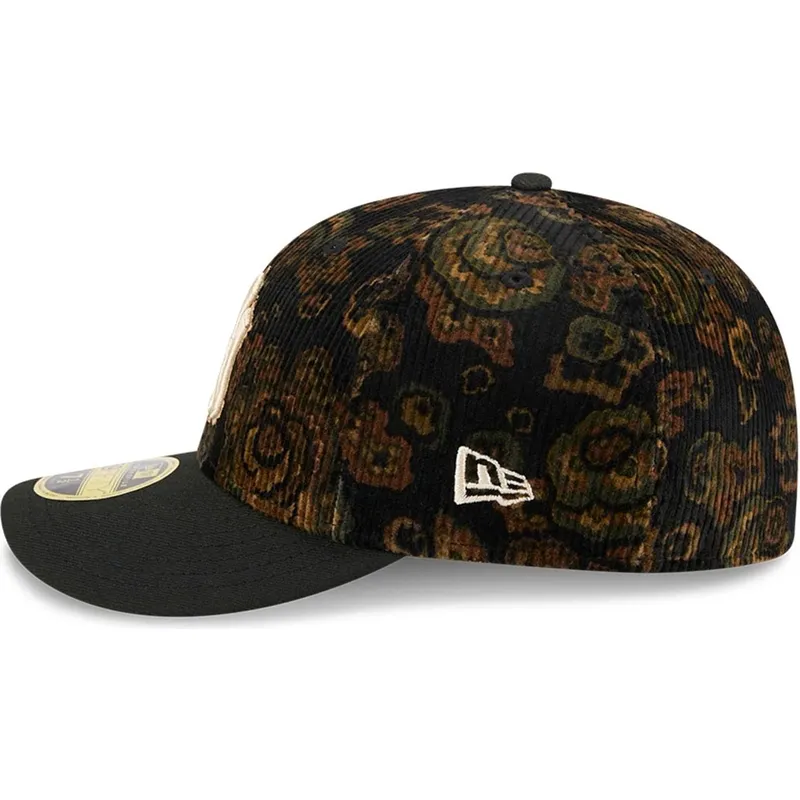 czarna-dopasowana-czapka-z-zakrzywionym-daszkiem-59fifty-low-profile-floral-cord-three-looms-printed-corduroy-new-york-yankees-m
