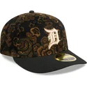 59fifty-low-profile-floral-cord-three-looms-printed-corduroy-detroit-tigers-mlb-kappe-mit-gebogenem-schirm-in-schwarz-von-new-er