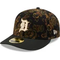 czarna-zakrzywiona-dopasowana-czapka-59fifty-low-profile-floral-cord-three-looms-printed-corduroy-detroit-tigers-mlb-od-new-era