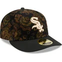 new-era-curved-brim-59fifty-low-profile-floral-cord-three-looms-printed-corduroy-chicago-white-sox-mlb-black-fitted-cap
