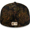 san-diego-padres-mlb-new-era-59fifty-low-profile-floral-cord-three-looms-printed-corduroy-svart-bojd-justerbar-keps