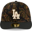 svart-bojd-keps-justerbar-59fifty-low-profile-floral-cord-three-looms-printed-corduroy-los-angeles-dodgers-mlb-fran-new-era