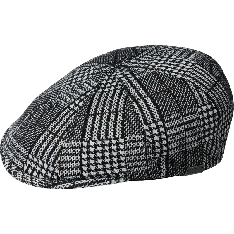 boina-negra-pattern-flexfit-schwarz-karo-von-kangol