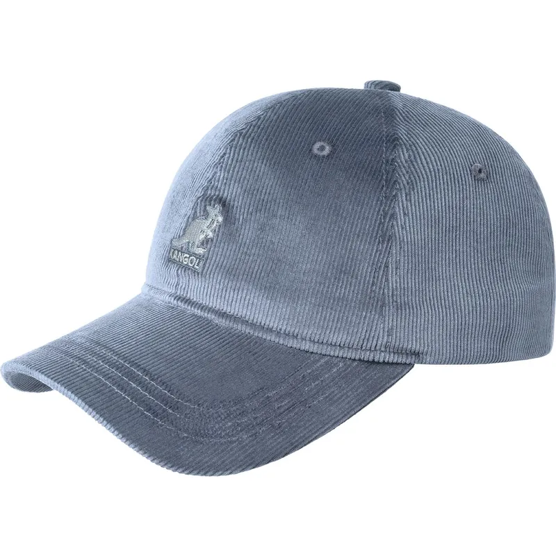 casquette-courbee-bleue-ajustable-cord-baseball-denim-blue-kangol