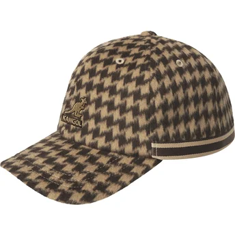 Braune verstellbare Curved Cap Block Zig Baseball Brown von Kangol