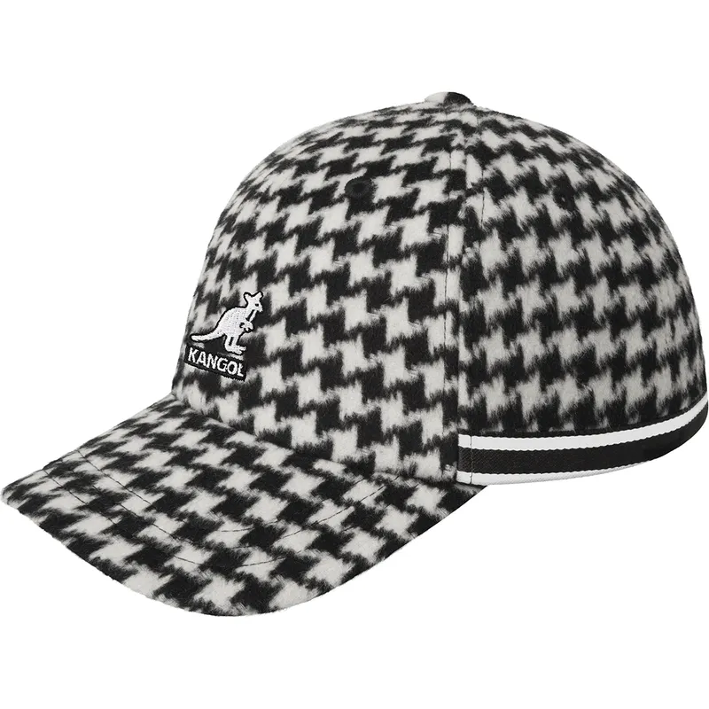 casquette-courbee-blanche-ajustable-block-zig-baseball-white-kangol