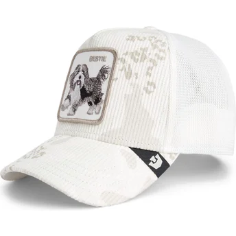 Weiße Trucker-Cap Hund Bestie Corduroy Camo The Farm von Goorin Bros.