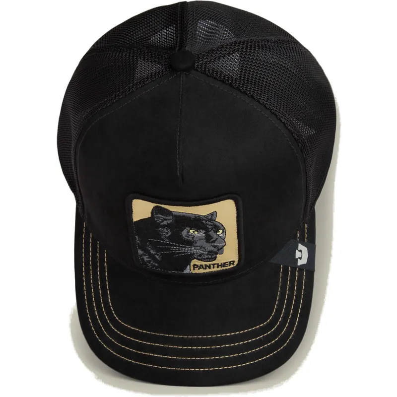 svart-trucker-keps-panter-panther-golden-suede-the-farm-fran-goorin-bros