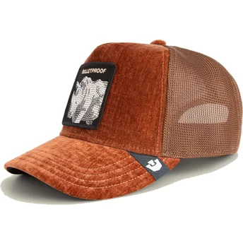 Casquette trucker marron rhinocéros Bulletproof Iced Rhino Jewel Tones The Farm Goorin Bros.