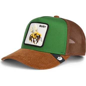 Trucker Cap grün und braun Biene Busy Remix The Farm von Goorin Bros.