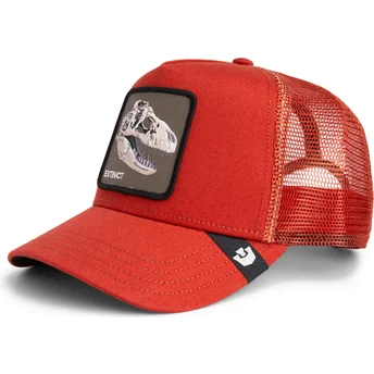 Czapka trucker czerwona dinozaur T-Rex The Extinct Skull...